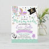 Invitation À L'Anniversaire Des Sirènes Et Des Pir (Debout devant)