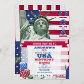 Invitation à l'anniversaire des USA (Devant / Derrière)