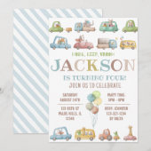 Invitation à l'anniversaire des voitures (Devant / Derrière)