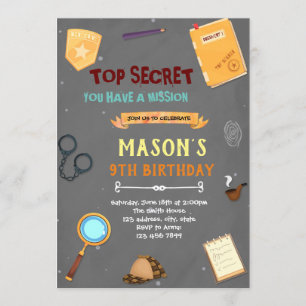 Invitation à l'anniversaire d'espionnage