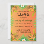 Invitation à l'anniversaire d'Hawaiian Luau (Devant)