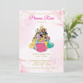 Invitation à l'anniversaire Disney Princess (Debout devant)