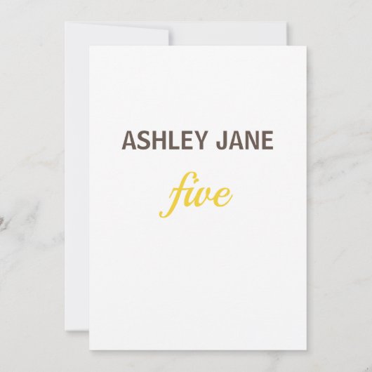 Invitation à l'anniversaire d'or (Dos)