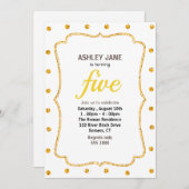 Invitation à l'anniversaire d'or (Devant / Derrière)