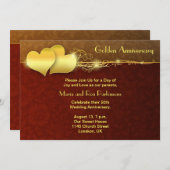 invitation à l'anniversaire d'or (Devant / Derrière)