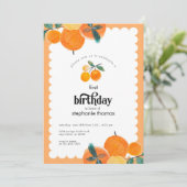 Invitation à l'anniversaire d'Orange Citrus (Debout devant)