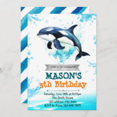 Invitation à l'anniversaire d'Orca (Devant / Derrière)