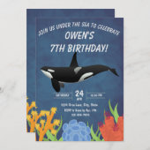 Invitation à l'anniversaire d'Orca (Devant / Derrière)