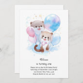 Invitation à l'anniversaire d'Otter (Devant / Derrière)