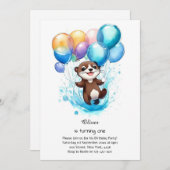 Invitation à l'anniversaire d'Otter (Devant / Derrière)