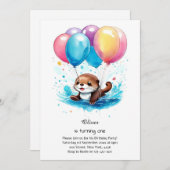 Invitation à l'anniversaire d'Otter (Devant / Derrière)