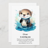 Invitation à l'anniversaire d'Otter (Devant / Derrière)