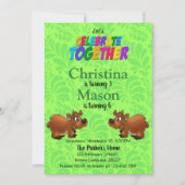 Invitation à l'anniversaire double (Devant)