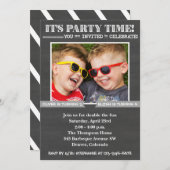 Invitation à l'anniversaire double | Invitation co (Devant / Derrière)