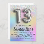  Invitation à l'anniversaire du 13e anniversaire (Devant / Derrière)