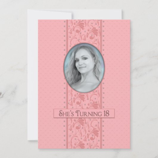 Invitation à l'anniversaire du 18e anniversaire, r (Devant)
