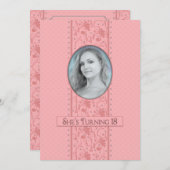 Invitation à l'anniversaire du 18e anniversaire, r (Devant / Derrière)