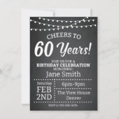 Invitation à l'anniversaire du 60e anniversaire -  (Devant)