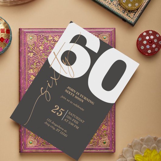 Invitation à l'anniversaire du 60e anniversaire av