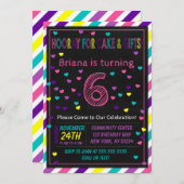 Invitation à l'anniversaire du 6e anniversaire d'u (Devant / Derrière)