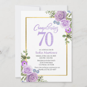 Invitation à l'anniversaire du 70e anniversaire - 