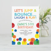 Invitation à l'anniversaire du bal gonflable (Debout devant)