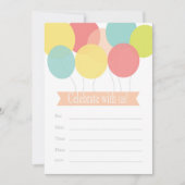 Invitation à l'anniversaire du ballon (Devant)