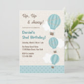 Invitation à l'anniversaire du ballon à air chaud  (Debout devant)