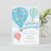Invitation à l'anniversaire du ballon à air chaud (Debout devant)
