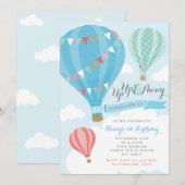 Invitation à l'anniversaire du ballon à air chaud (Devant / Derrière)