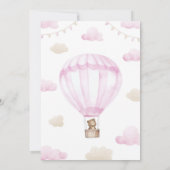 Invitation à l'anniversaire du ballon à ciel ouver (Dos)