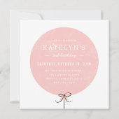 Invitation à l'anniversaire du ballon - Pêche (Devant)