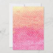 Invitation à l'anniversaire du ballon rose jaune (Dos)