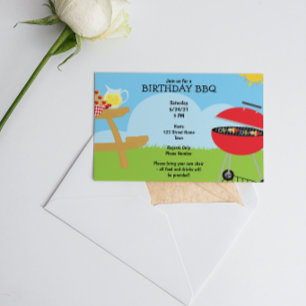 Invitation à l'anniversaire du barbecue