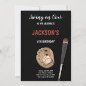 Invitation à l'anniversaire du baseball noir (Devant)