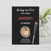 Invitation à l'anniversaire du baseball noir (Debout devant)