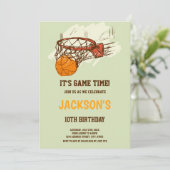 Invitation à l'anniversaire du basket-ball vert (Debout devant)