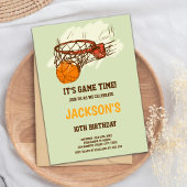 Invitation à l'anniversaire du basket-ball vert