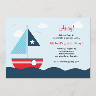 Invitation à l'anniversaire du bateau à voile
