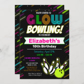 Invitation à l'anniversaire du Bowling (Devant / Derrière)