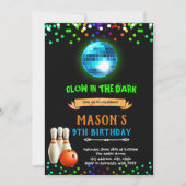 Invitation à l'anniversaire du bowling disco (Devant)