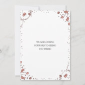 Invitation à l'anniversaire du café et du gâteau (Dos)