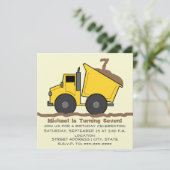 Invitation à l'anniversaire du camion de pompage (Debout devant)