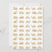 Invitation à l'anniversaire du camion de pompage d (Dos)