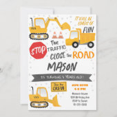 Invitation à l'anniversaire du camion de pompage d (Devant)