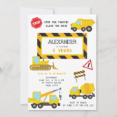 Invitation à l'anniversaire du camion de vidange d (Devant)