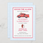 Invitation à l'anniversaire du camion-feu (Devant / Derrière)