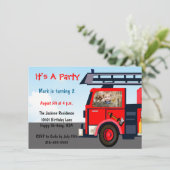Invitation à l'anniversaire du camion-feu (Debout devant)