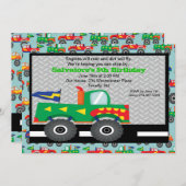 Invitation à l'anniversaire du Camion Monster (Devant / Derrière)