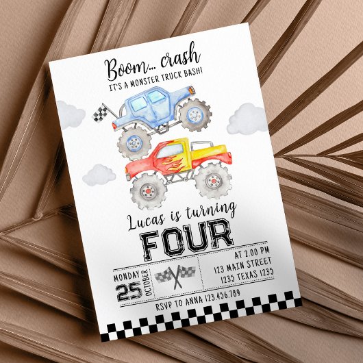 Invitation à l'anniversaire du Camion Monster